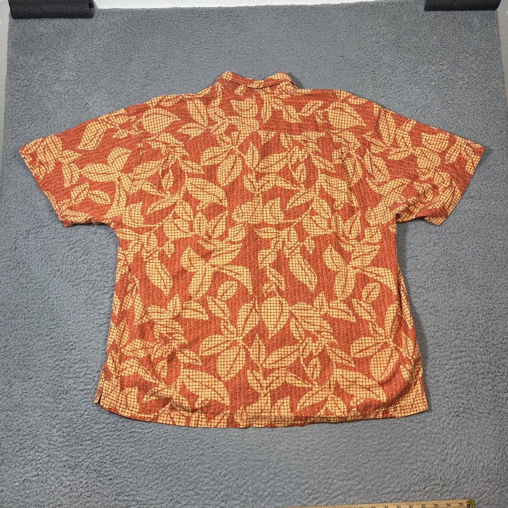 Tommy Bahama hawaiian shirt mens size XXL short sleeve floral patterned orange - Picture 5 of 8